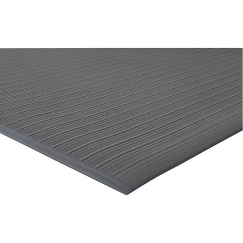 Genuine Joe  Anti-Fatigue Mat, Vinyl Foam, Beveled Edge, 3'x12', Black-GJO01710
