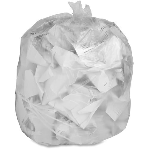 Genuine Joe  Can Liners,31-33 Gal,9mic/.35mil,33"x39",500/CT,Translucent-GJO70012