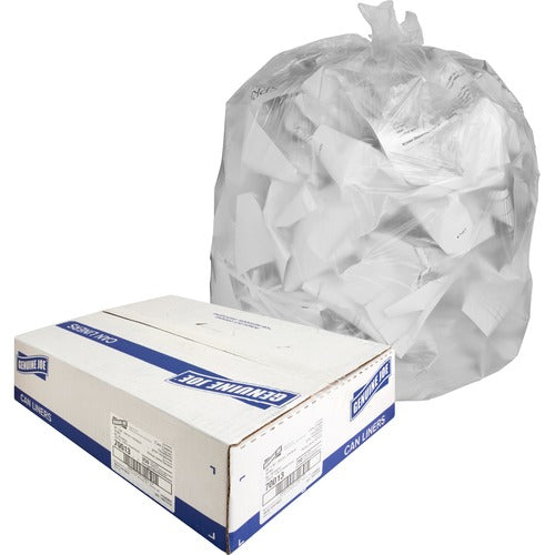 Genuine Joe  Can Liners,40-45 Gal,10mic/.39mil,40"x46",250/CT,Translucent-GJO70013