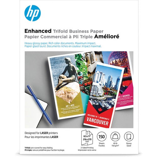 Hewlett-Packard  Brochure Paper,40 lb.,97 Bright.,8-1/2"x11",150/PK,Glossy/WE-HEWQ6612A