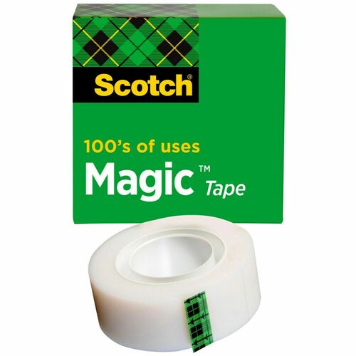 3M  Magic Tape, 1" Core, 3/4"x1000", 1 Roll, Transparent