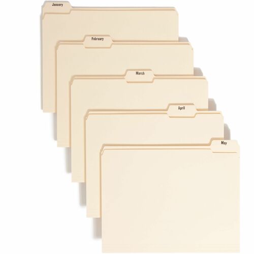 Smead  Indexed Folder,2-Ply,TopTab,Jan-Dec,11-5/8"x9-1/2",12/ST,MLA