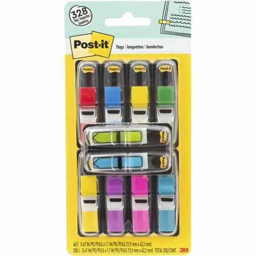3M  Post-it Flags, 1/2" Flags, 35Flags, 24Arrows, Assorted
