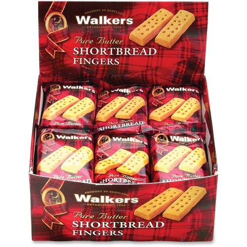 Office Snax  Shortbread Cookies,Fingers,2 Pc Snack Packs, 24PK/BX