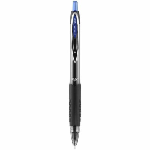 uni-ball Corporation  Gel Pen,Retractable,Needle Point,0.7mm,BK Barrel /Blue Ink