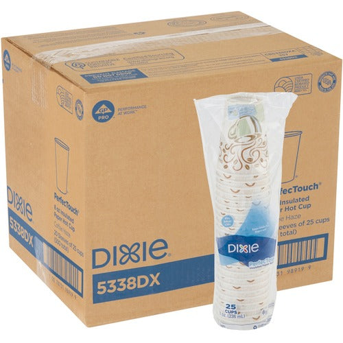 Dixie Foods  Hot Cups, Perfect Touch, Wise Size, 8 oz, 500/CT, Multi-DXE5338DXCT
