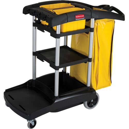 Rubbermaid Commercial Products  Cleaning Cart,High Cap,4 Casters,21-3/4"x49-3/4"x38-3/10"