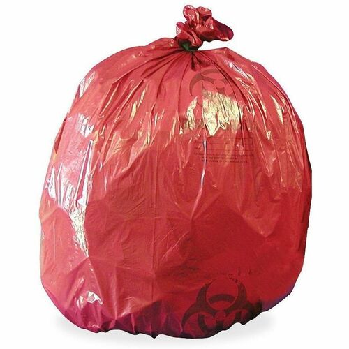 MHMS  Biohazard Can Liners,10 Gallon,1.2 mil,24"x24",50/BX,Red