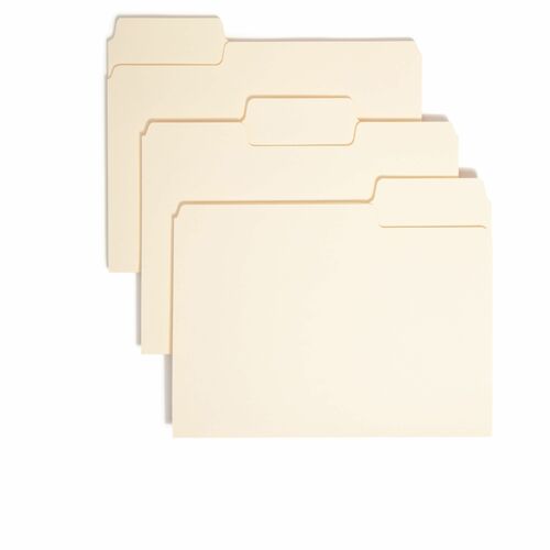 Smead  SuperTab Folders,Letter,1/3 Cut Tab,1-Ply,11pt,100/BX,Manila