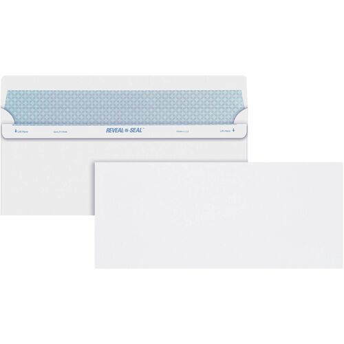 Quality Park  Reveal-n-Seal Envelopes,Reg, No. 10,4-1/8"x9-1/2",500/BX,WE