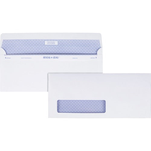 Quality Park  Reveal-n-Seal Envelope,Window,No. 10,4-1/8"x9-1/2",500/BX,WE