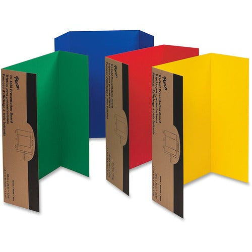 Pacon  Single Walled Presentation Board,Tri-fold,48"x36",24/CT,AST