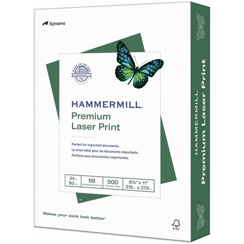 Hammermill  Laser Print Paper,24 lb., 98 GE, 8-1/2"x11",500/RM,10/CT,WE-HAM104604CT