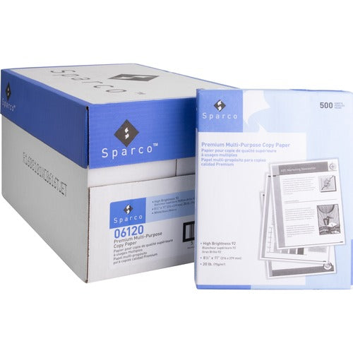 Sparco  Copy Paper,92GE/112 ISO,20 lb,8-1/2"x11",10RM/CT,40CT/PL,WE