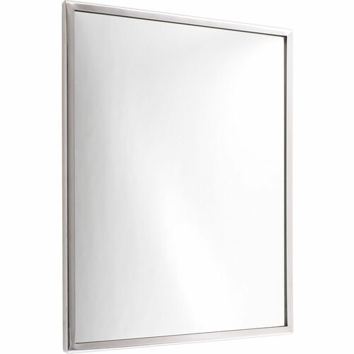 See-All Industries  Flat Rectangular Mirror, 18"x24", Stainless Steel Frame