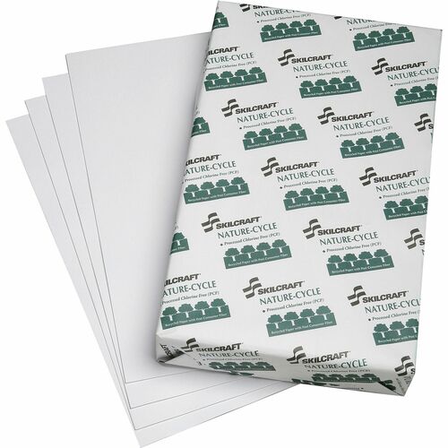 SKILCRAFT  Copy Paper, 92 Bright, 8-1/2"x14", 10 Reams/BX, White