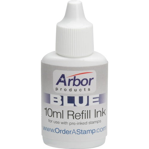 SKILCRAFT  Stamp Refill Ink, 10 cc Bottle, .35 oz, Blue