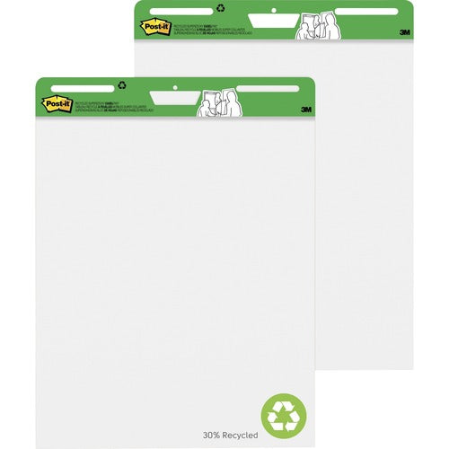 3M  Self-Stick Easel Pad, 30 Sheets, 25"x30", 2/CT, White