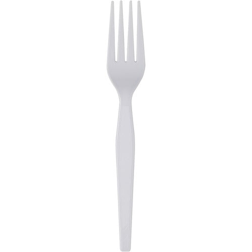 Dixie Foods  Forks, Heavywt Plastic, 7-1/10" L, 100/BX, White-DXEFH207