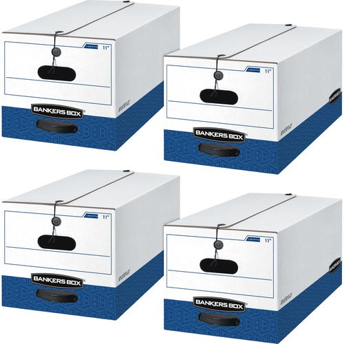 Fellowes  Storage Boxes, 750 lb Cap, Ltr, 12"x24"x10", 4/CT, WE/BE-FEL0001103