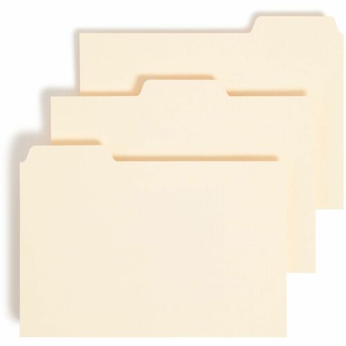 Smead  Card Guides, Blank, 1/3 Cut, 18 Point, 6"x4", 100/BX, Manila