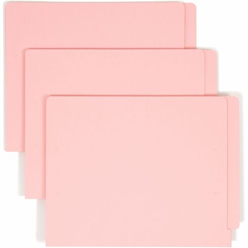 Smead  Folders,Straight-Cut End Tab,3/4" Exp.,Letter,100/BX,Pink