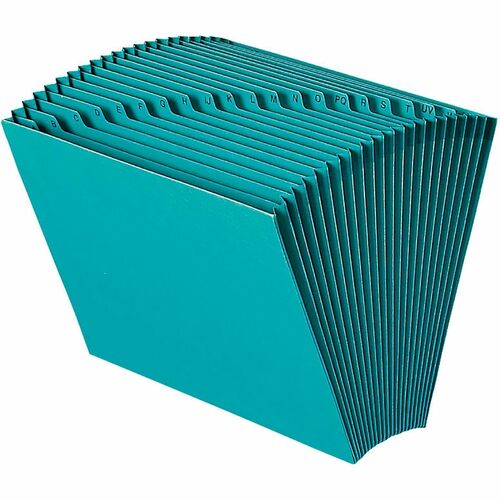 Smead  Expanding Files,No Flap, 21 Pockets, Letter, Teal