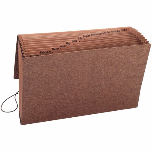 Smead  Monthly Exp File, 12 Pockets, Jan-Dec, Kraft