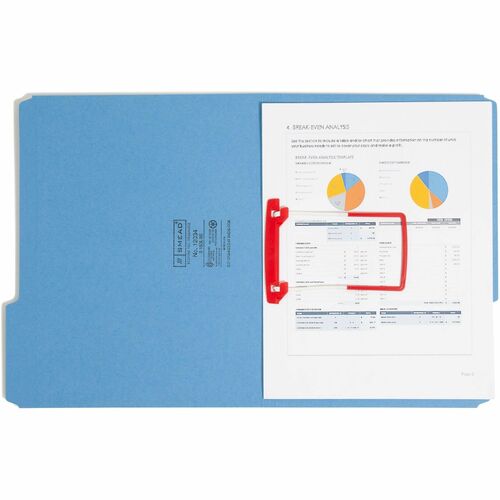 Smead  U-Clip Bonded Fastener, 2" Capacity, 100/BX