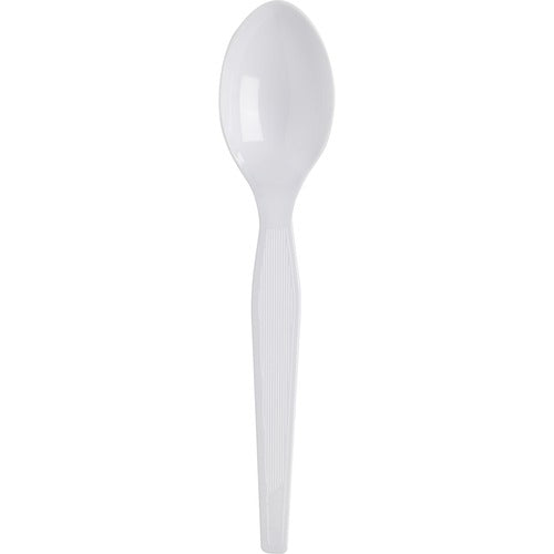 Dixie Foods  Heavywt Plastic Teaspoons, Bulk, 6" L, 1000/CT, White-DXETH217