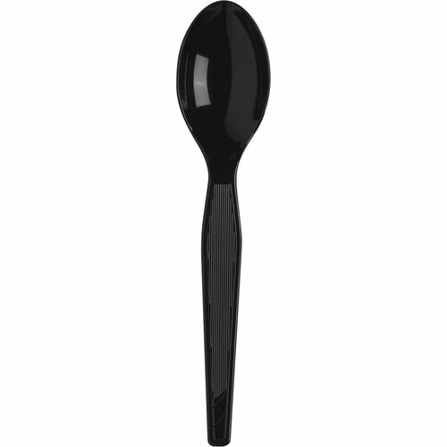 Dixie Foods  Teaspoons, Heavyweight Plastic, 1000/CT, Black-DXETH517