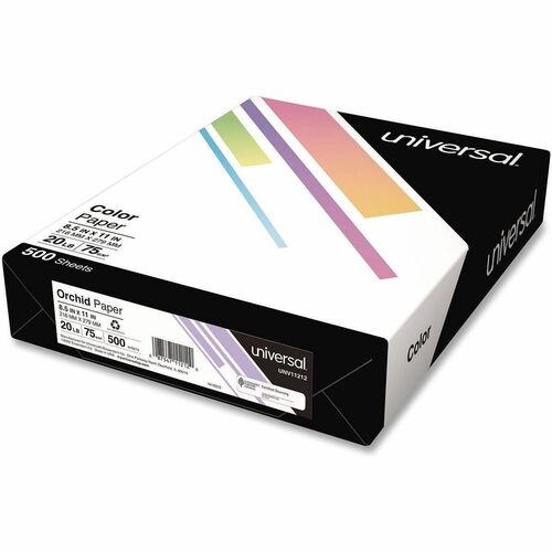 Universal  Deluxe Colored Paper, 20 lb Bond Weight, 8.5 x 11, Orchid, 500/Ream