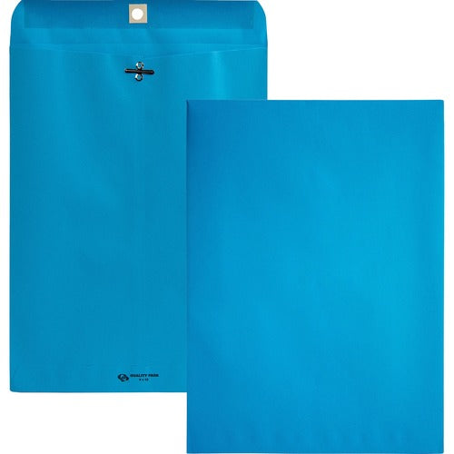 Quality Park  Clasp Envelopes, Gummed, 9"x12", 10/PK, Blue