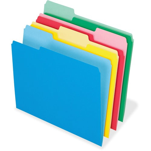 Pendaflex  File Folder, Two-Tone, 1/3Cut Top Tab, LTR, 24/PK, AST