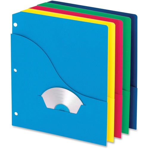 Pendaflex  Pocket Project Folders,3 HP,Dice Cut Pocket,10/PK,Assorted