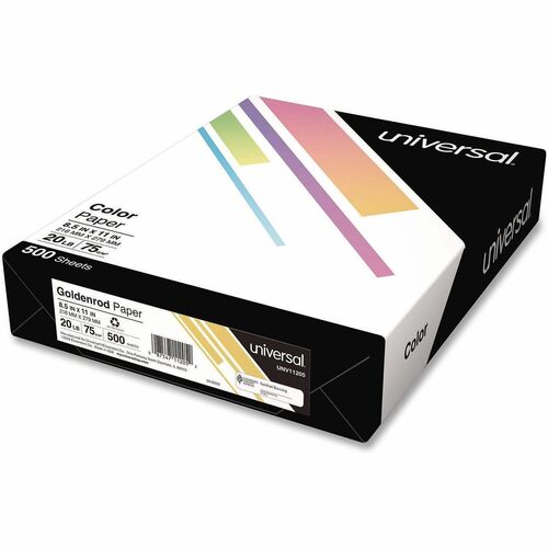 Universal  Deluxe Colored Paper, 20 lb Bond Weight, 8.5 x 11, Goldenrod, 500/Ream