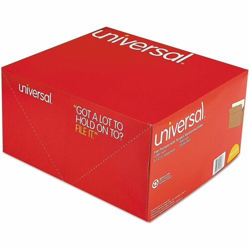 Universal  Redrope Expanding File Pockets, 3.5" Expansion, Letter Size, Redrope, 25/Box