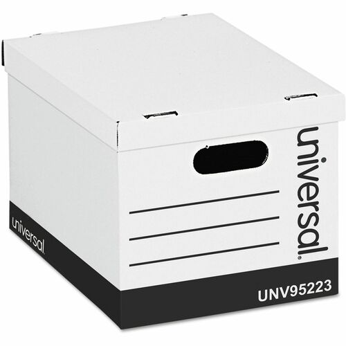 Universal  Basic-Duty Easy Assembly Storage Files, Letter/Legal Files, White, 12/Carton
