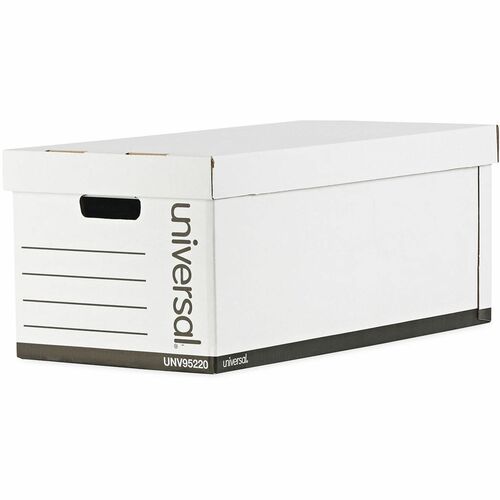 Universal  Medium-Duty Easy Assembly Storage Box, Letter Files, White, 12/Carton