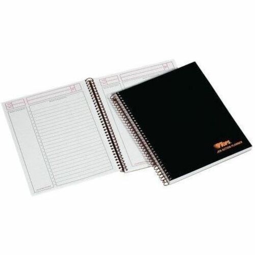Tops  Action Planner, Side Wirebound, 8-1/2"x6-3/4", 100 Shts, BK