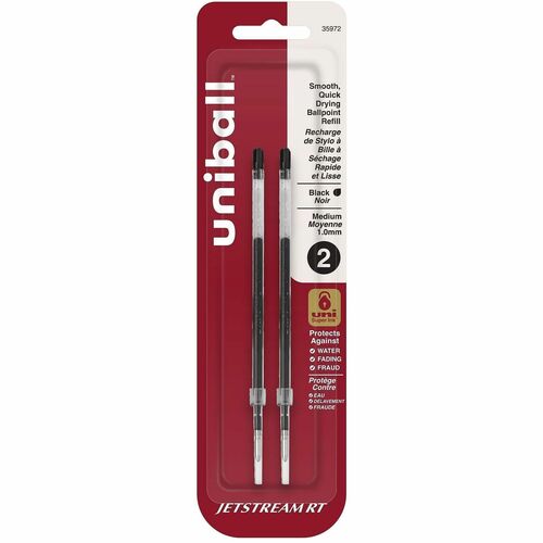 uni-ball Corporation  Pen Refills,f/Jetstream RT, Bold PT, 2/PK, Black