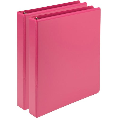 Samsill  Presentation Binder, 11"x8-1/2", 1" Cap, 2/PK, Berry