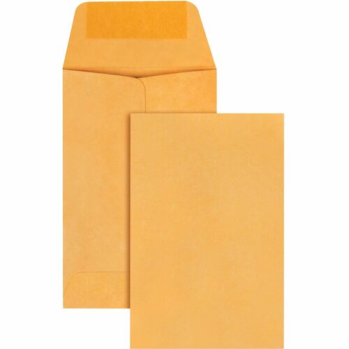 Quality Park  Coin Envelopes,Size 1,28 lb,2-1/4"x3-1/2",500/BX,Kraft
