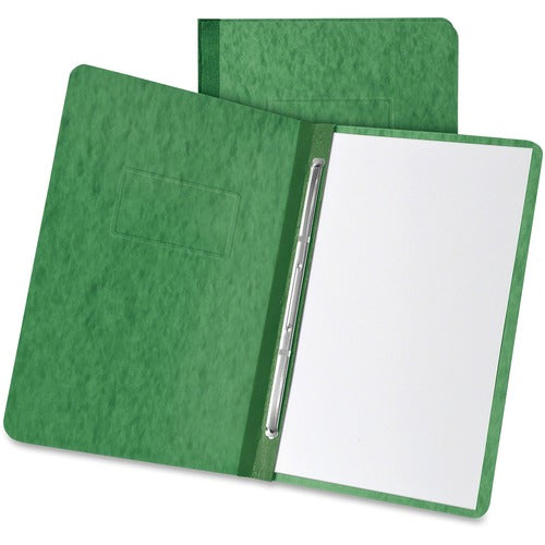 Oxford  Report Cover,Pressboard,Prong Clip,Letter,3" Cap,Dark Green