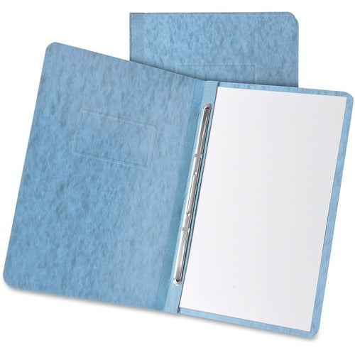 Oxford  Report Cover,Pressboard,Prong Clip,Letter,3" Cap,Light Blue