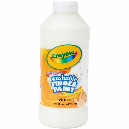 Crayola  Washable Finger Paint, Non-Toxic, 16oz., 12/BT, White