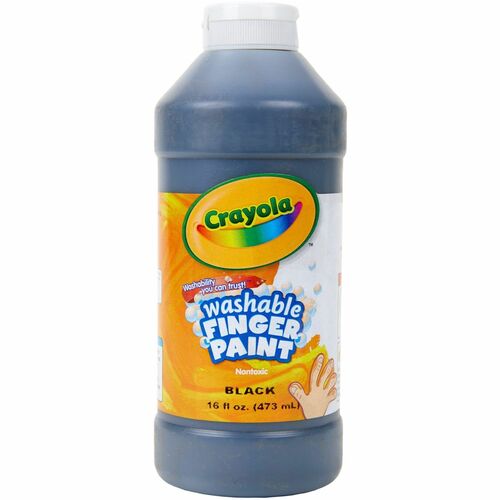 Crayola  Washable Finger Paint, Non-Toxic, 16oz., 12/BT, Black
