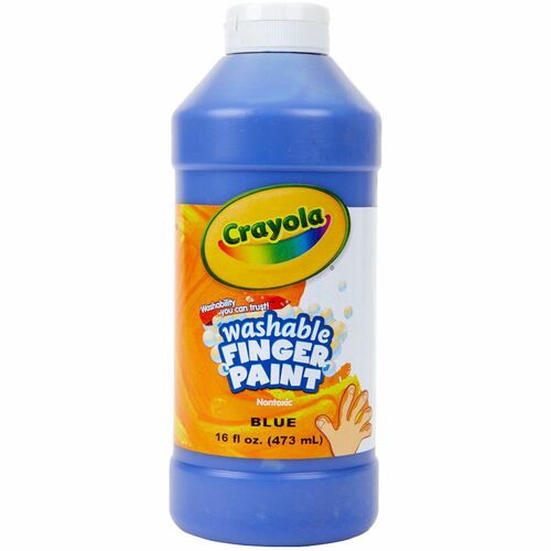 Crayola  Washable Finger Paint, Non-Toxic, 16oz., 12/BT, Blue