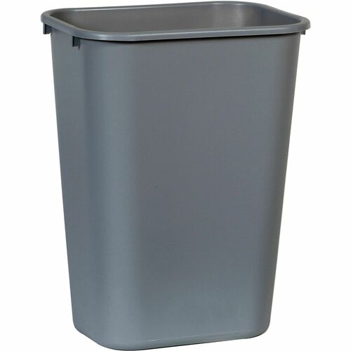 Rubbermaid Commercial Products  Waste Bin, Plastic, 41 Qrt, 15-1/4"x11"x20", Gray