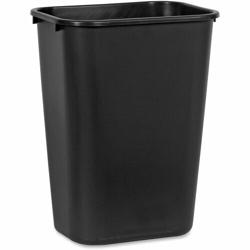 Rubbermaid Commercial Products  Waste Bin, Plastic, 41 Qrt, 15-1/4"x11"x20", Black